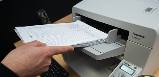 One of eBizDocs' business scanners